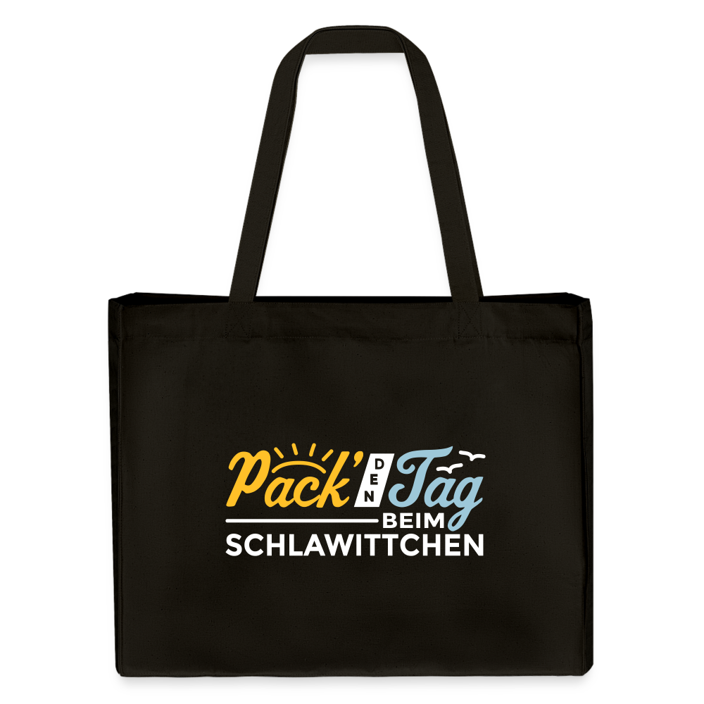 Pack' den Tag beim Schlawittchen - Shopping Bag - Schwarz