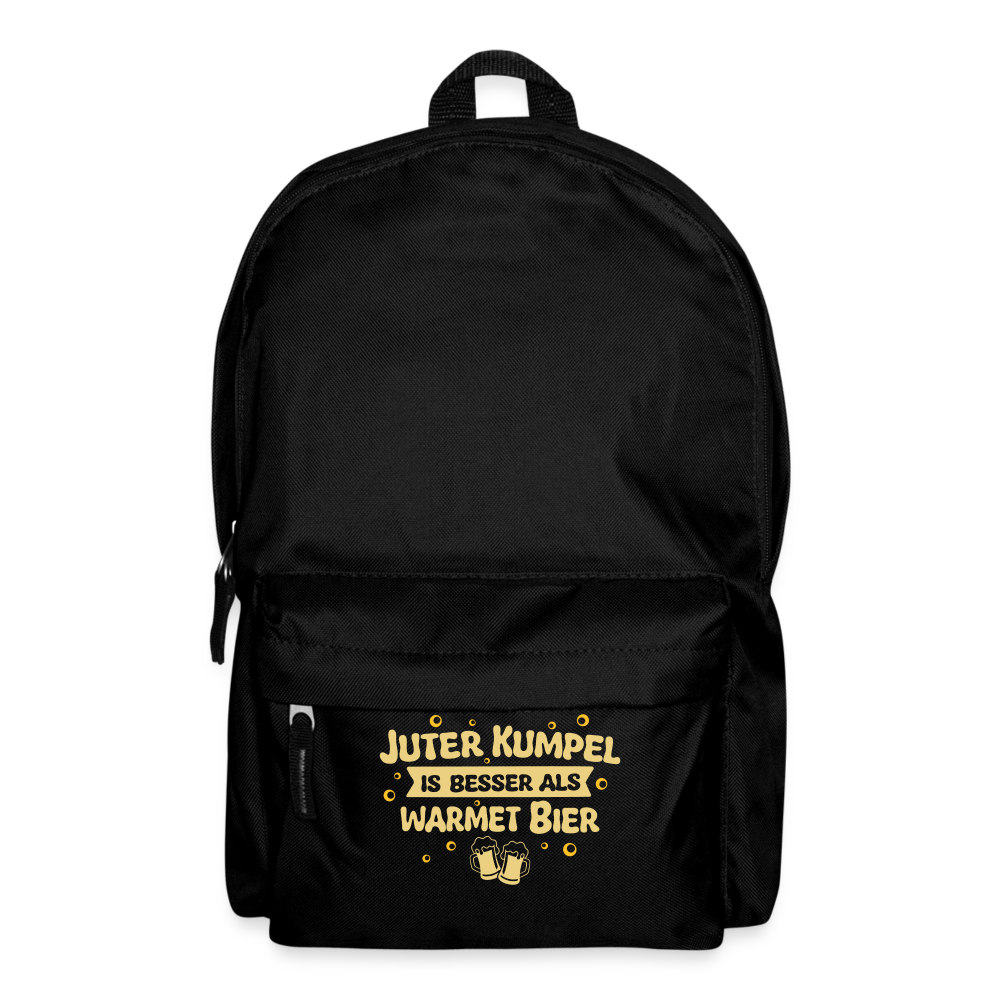 Juter Kumpel ist besser als warmet Bier - Rucksack - Schwarz