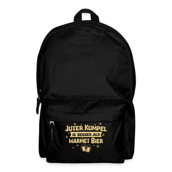 Juter Kumpel ist besser als warmet Bier - Rucksack - Schwarz