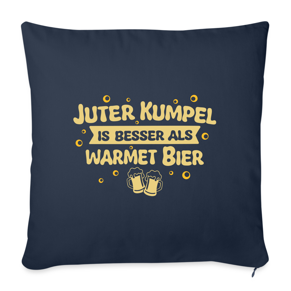 Juter Kumpel ist besser als warmet Bier - Sofakissen mit Füllung (45 x 45 cm) - Navy