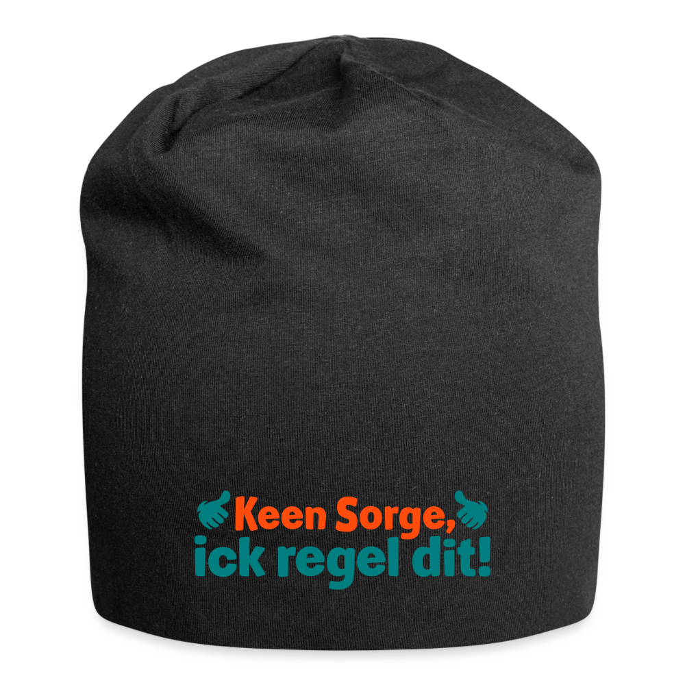 Keene Sorge, ick regel dit! - Jersey Beanie - Schwarz