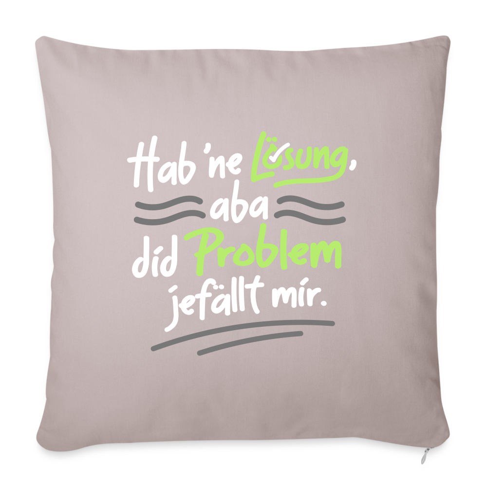 Hab 'ne Lösung, aba did Problem jefällt mir. - Sofakissen mit Füllung (45 x 45 cm) - helles Taupe