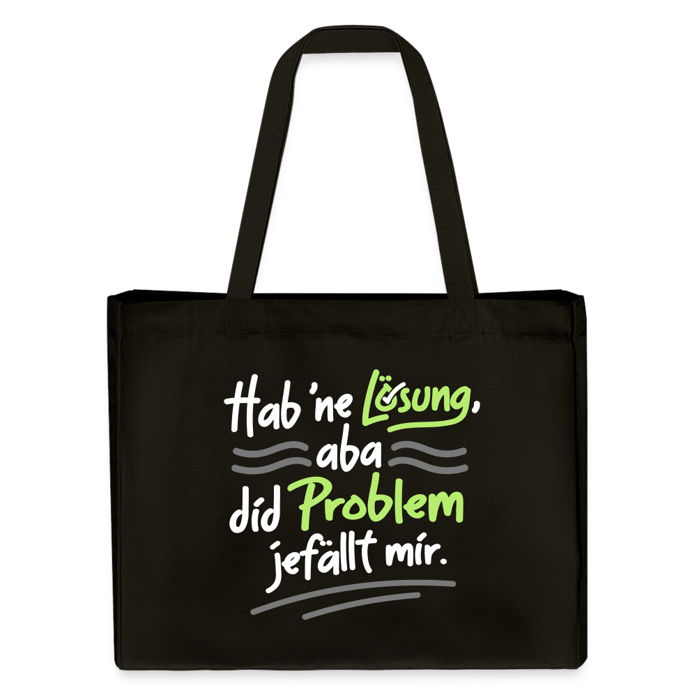 Hab 'ne Lösung, aba did Problem jefällt mir. - Shopping Bag - Schwarz