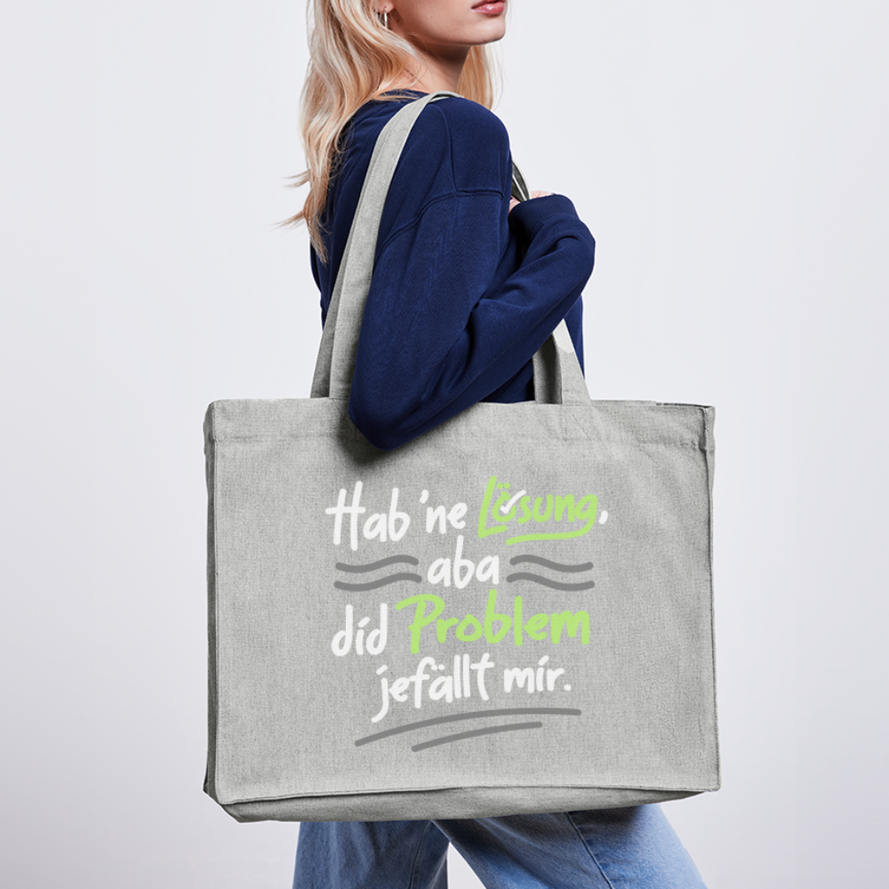 Hab 'ne Lösung, aba did Problem jefällt mir. - Shopping Bag - Grau meliert