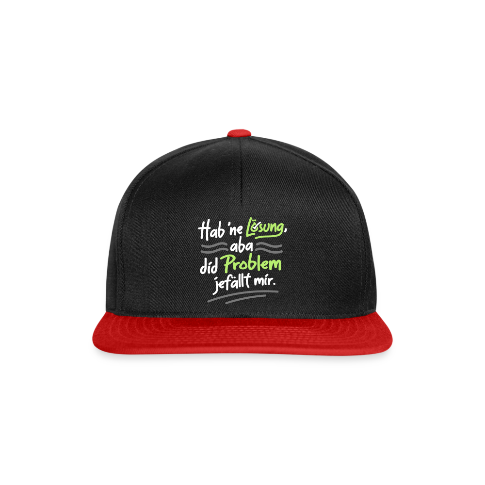 Hab 'ne Lösung, aba did Problem jefällt mir. - Snapback Cap - Schwarz/Rot