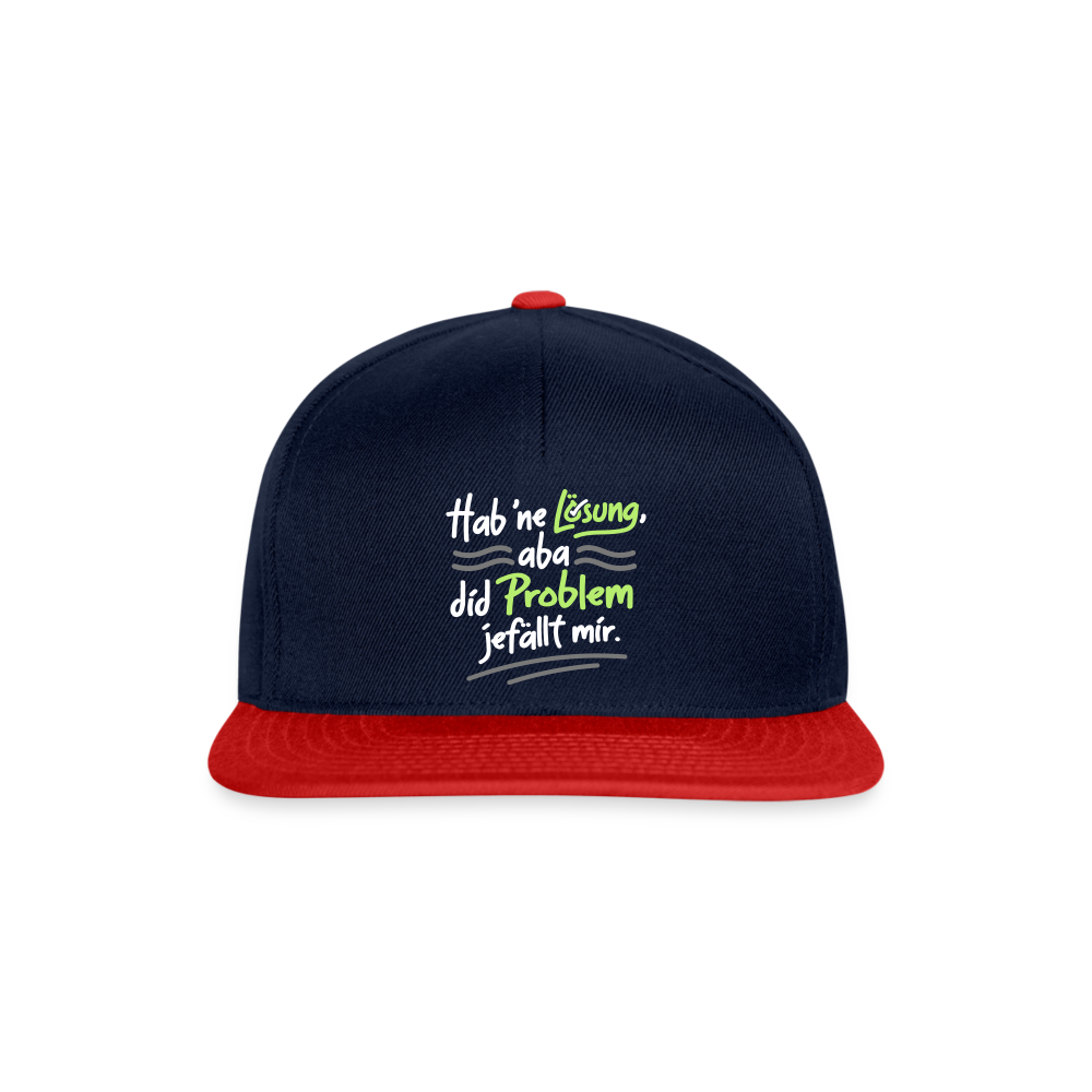 Hab 'ne Lösung, aba did Problem jefällt mir. - Snapback Cap - Navy/Rot