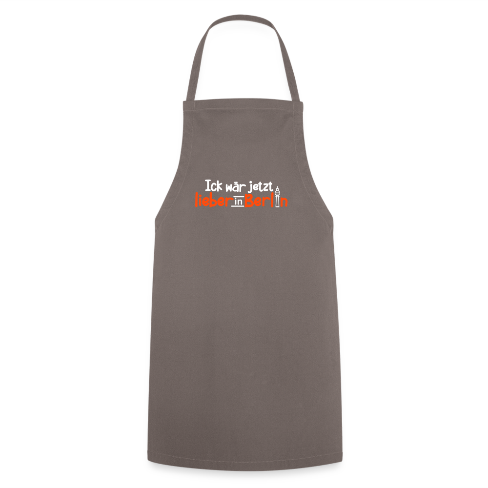 Ick wär jetzt lieber in Berlin - Kochschürze - Grau