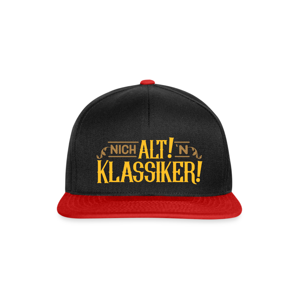 Nich alt! 'n Klassiker! - Snapback Cap - Schwarz/Rot
