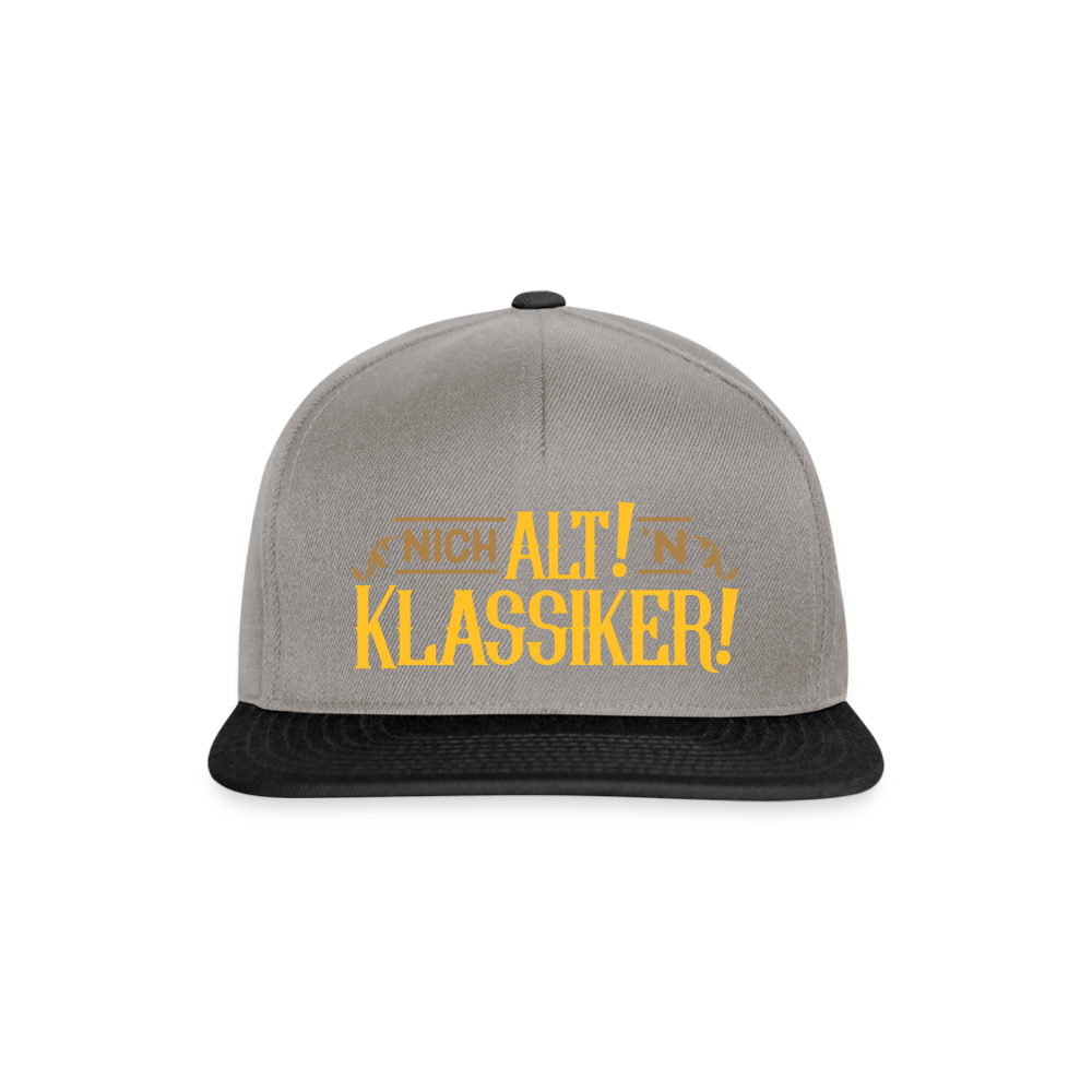Nich alt! 'n Klassiker! - Snapback Cap - Graphit/Schwarz