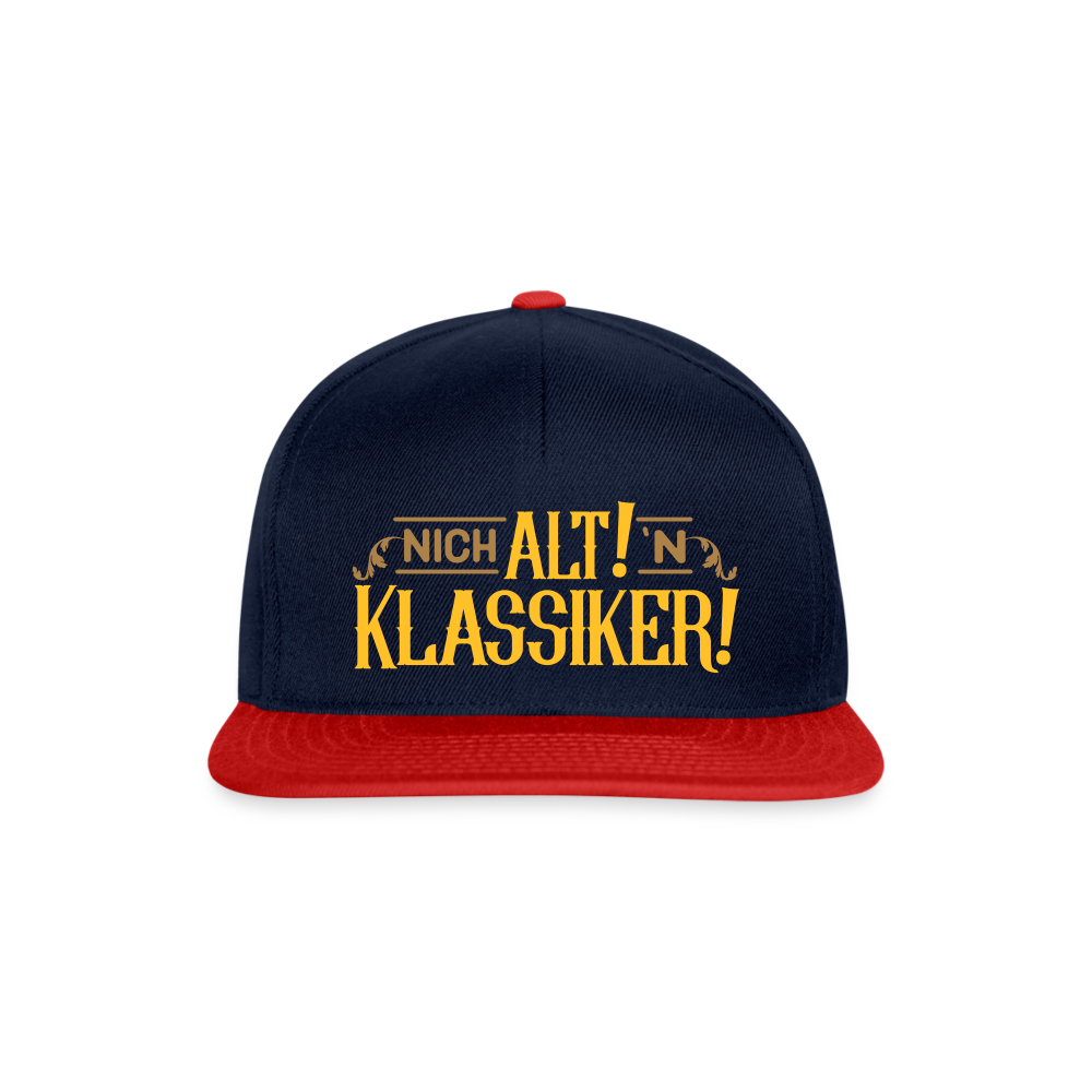 Nich alt! 'n Klassiker! - Snapback Cap - Navy/Rot