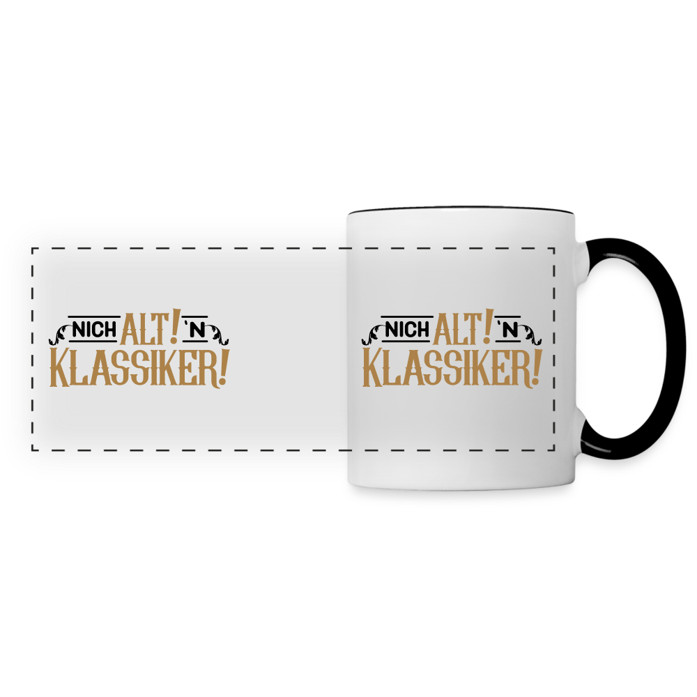 Nich alt! 'n Klassiker! - Tasse zweifarbig - Weiß/Schwarz