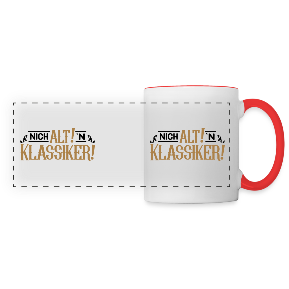 Nich alt! 'n Klassiker! - Tasse zweifarbig - Weiß/Rot