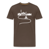 Aus der Stadt - Männer Premium T-Shirt - Edelbraun