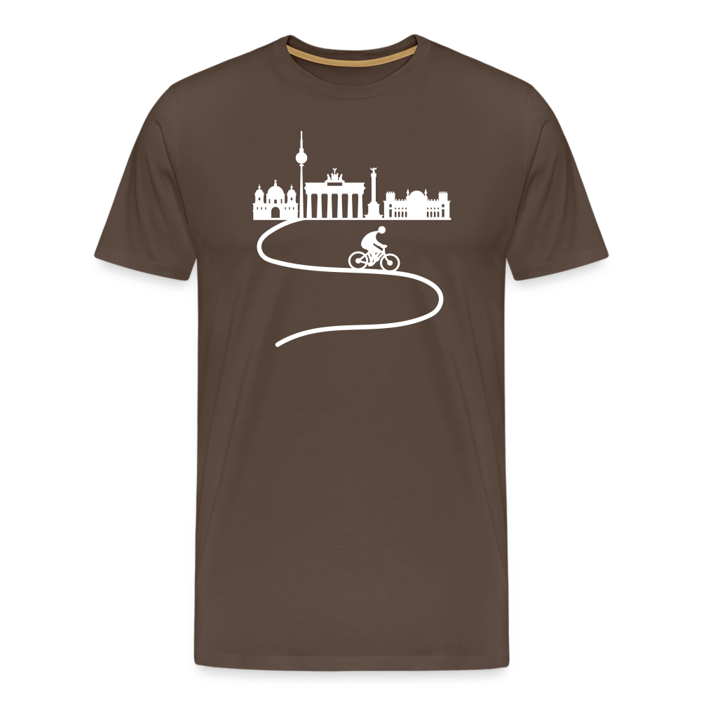 Aus der Stadt - Männer Premium T-Shirt - Edelbraun