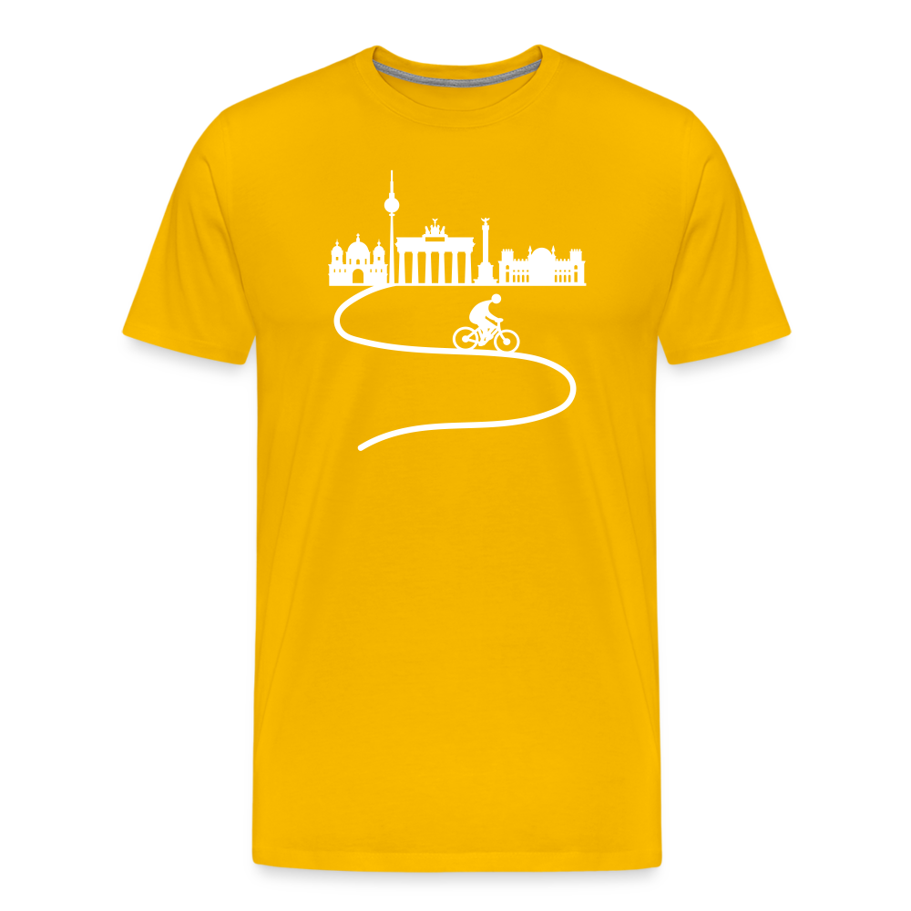 Aus der Stadt - Männer Premium T-Shirt - Sonnengelb