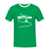 Aus der Stadt - Männer Ringer T-Shirt - Kelly Green/Weiß