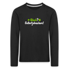 Glück? Selbstjebacken - Kinder Langarmshirt - Schwarz