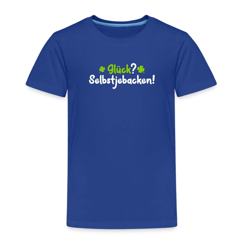 Glück? Selbstjebacken - Kinder Premium T-Shirt - Königsblau