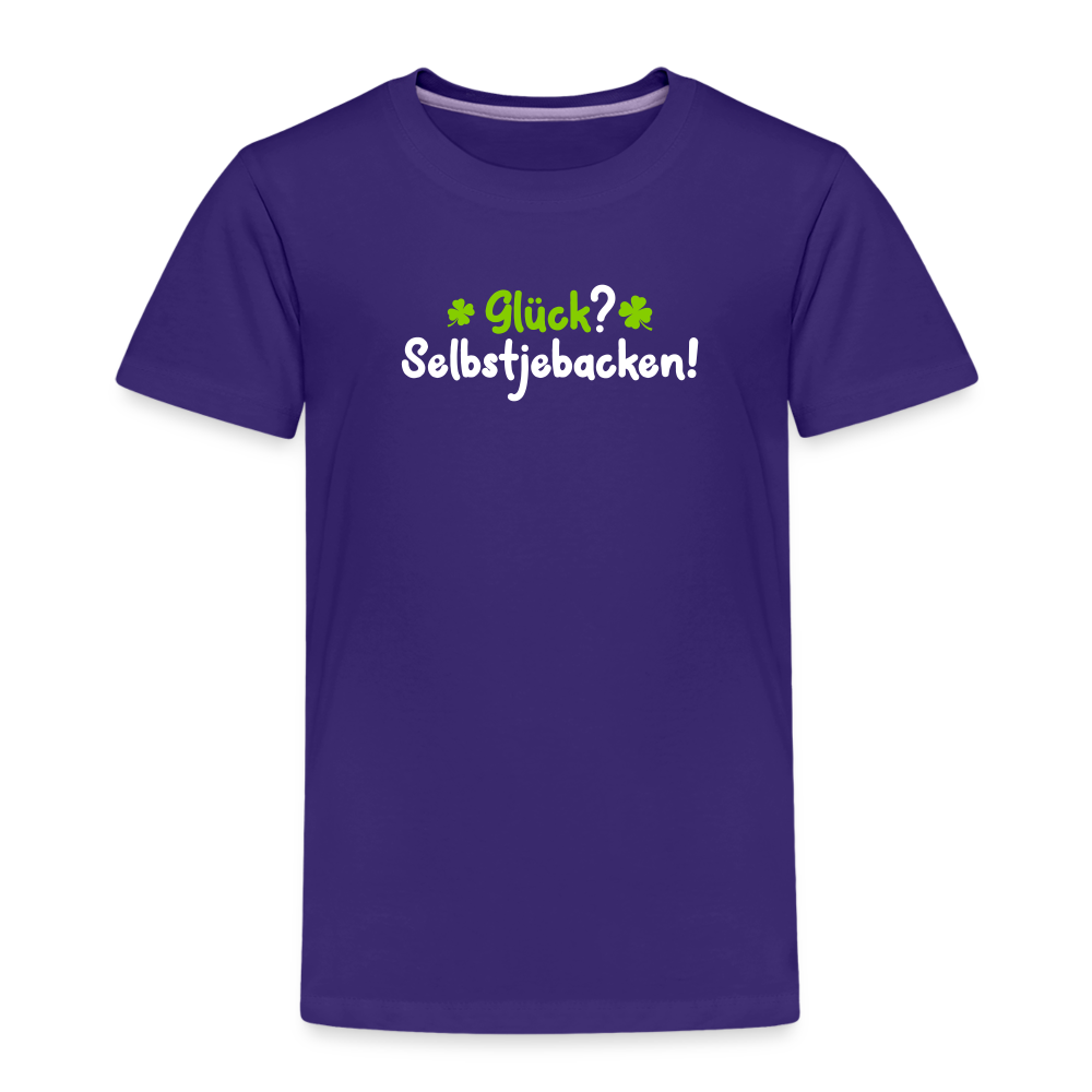 Glück? Selbstjebacken - Kinder Premium T-Shirt - Lila