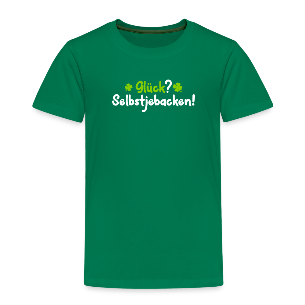 Glück? Selbstjebacken - Kinder Premium T-Shirt - Kelly Green