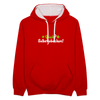 Glück? Selbstjebacken - Kontrast Hoodie - Rot/Weiß