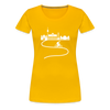 Aus der Stadt - Frauen Premium T-Shirt - Sonnengelb