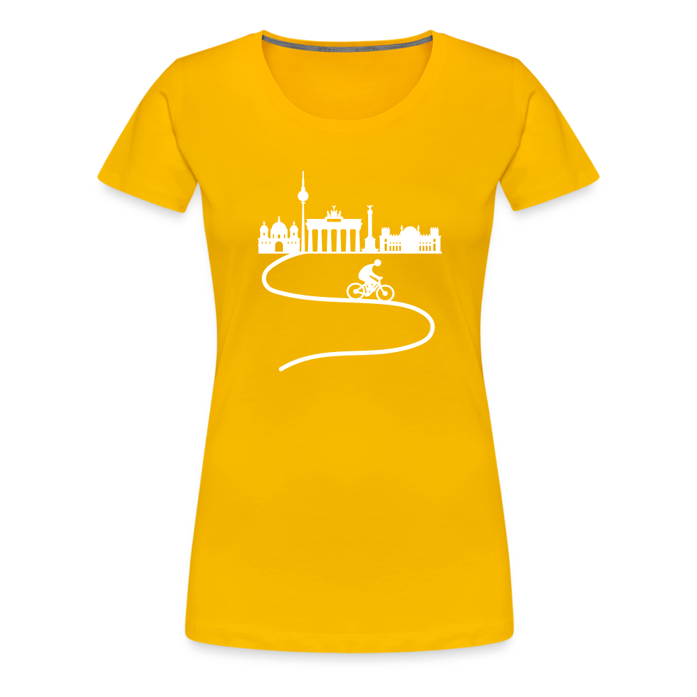 Aus der Stadt - Frauen Premium T-Shirt - Sonnengelb