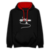 Aus der Stadt - Kontrast Hoodie - Schwarz/Rot