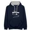 Aus der Stadt - Kontrast Hoodie - Navy/Grau meliert