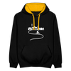 Aus der Stadt - Kontrast Hoodie - Schwarz/Gold