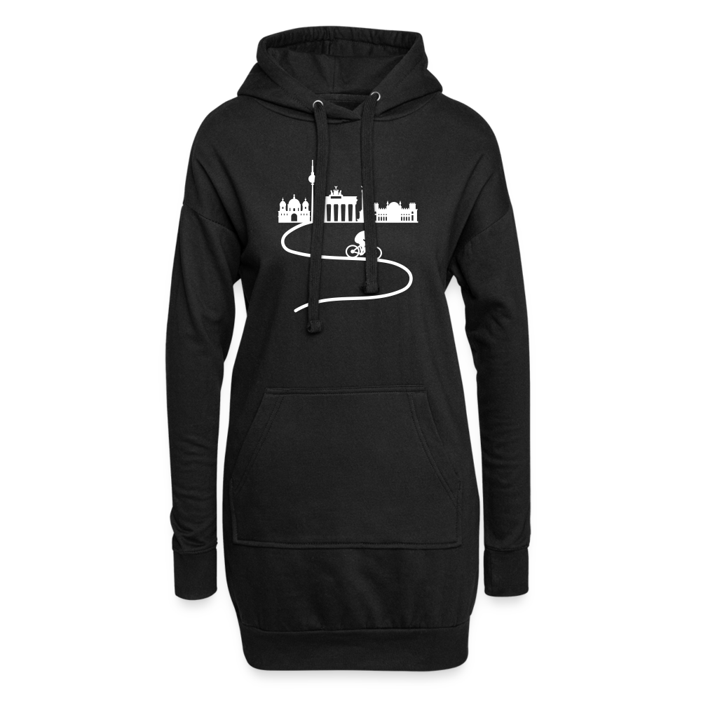 Aus der Stadt - Hoodie-Kleid - Schwarz