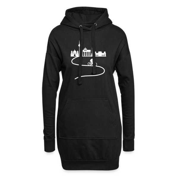 Aus der Stadt - Hoodie-Kleid - Schwarz