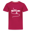 Aus der Stadt - Teenager Premium T-Shirt - dunkles Pink