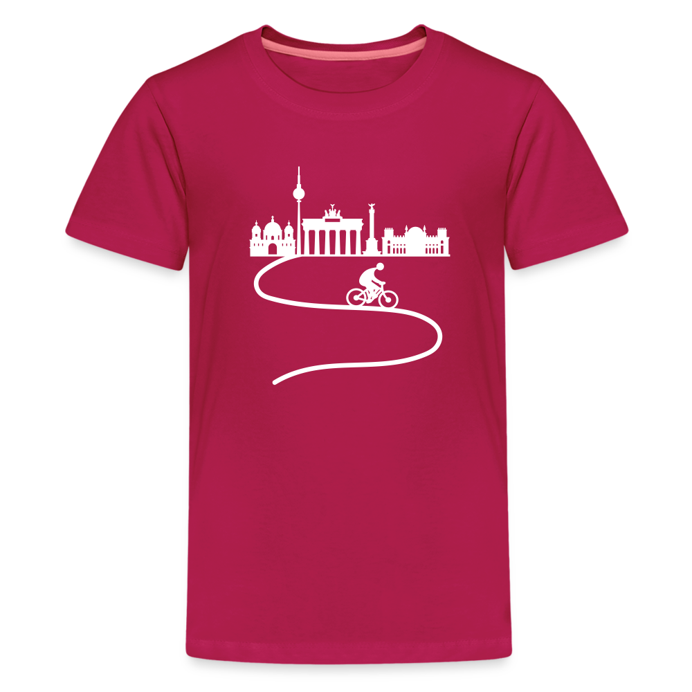 Aus der Stadt - Teenager Premium T-Shirt - dunkles Pink