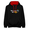 Will ja nett sein, aber ohje... - Kontrast Hoodie - Schwarz/Rot