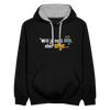 Will ja nett sein, aber ohje... - Kontrast Hoodie - Schwarz/Grau meliert