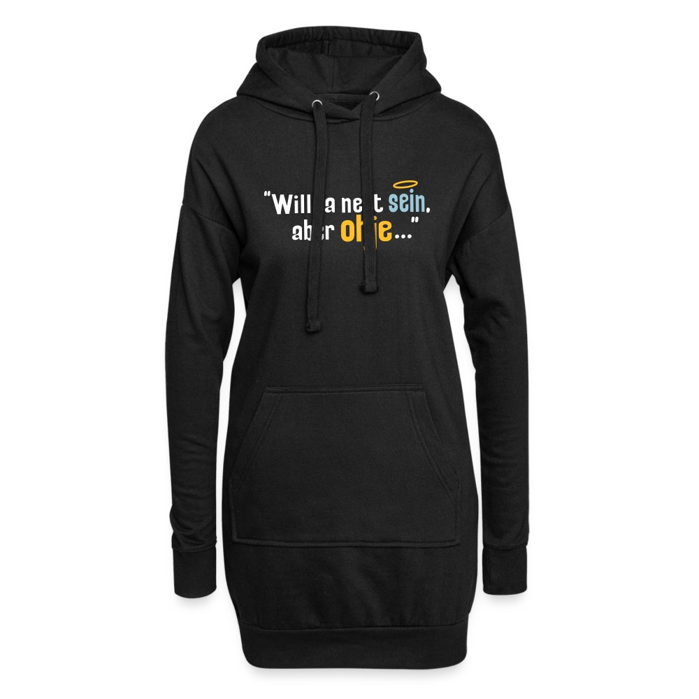 Will ja nett sein, aber ohje... - Hoodie-Kleid - Schwarz