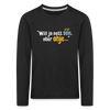 Will ja nett sein, aber ohje... - Kinder Langarmshirt - Schwarz
