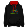 Charme? Hab ick, brauch ick nich! - Kontrast Hoodie - Schwarz/Rot