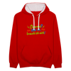 Charme? Hab ick, brauch ick nich! - Kontrast Hoodie - Rot/Weiß