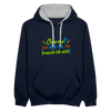 Charme? Hab ick, brauch ick nich! - Kontrast Hoodie - Navy/Grau meliert