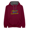 Charme? Hab ick, brauch ick nich! - Kontrast Hoodie - Weinrot/Anthrazit