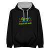 Charme? Hab ick, brauch ick nich! - Kontrast Hoodie - Schwarz/Grau meliert