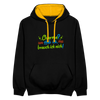 Charme? Hab ick, brauch ick nich! - Kontrast Hoodie - Schwarz/Gold