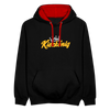 Kiezkönig - Kontrast Hoodie - Schwarz/Rot