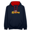 Kiezkönig - Kontrast Hoodie - Navy/Rot