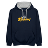 Kiezkönig - Kontrast Hoodie - Navy/Grau meliert