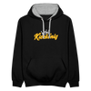 Kiezkönig - Kontrast Hoodie - Schwarz/Grau meliert
