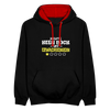 Keen Bock uff Erwachsensein - Kontrast Hoodie - Schwarz/Rot