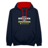 Keen Bock uff Erwachsensein - Kontrast Hoodie - Navy/Rot